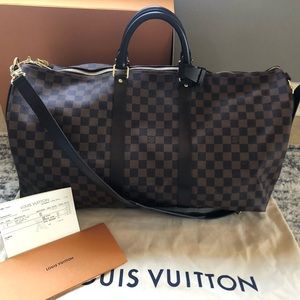 Louis Vuitton Keepall Bandoulière 55 damier ebene
